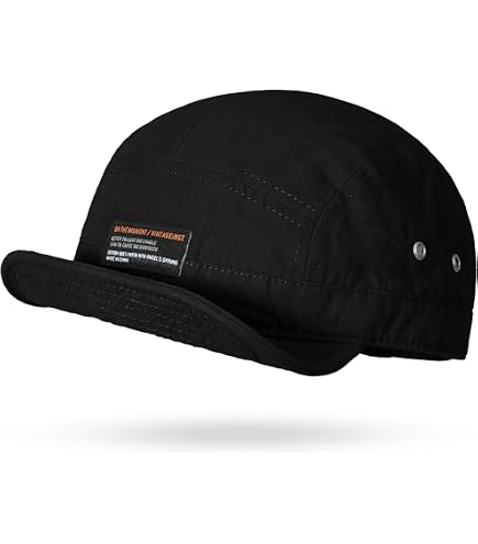 帽子 wicagrocery Round Brim Short Black CHRISK Autumn Winter Retro Corduroy Short-Brim Baseball Cap Men